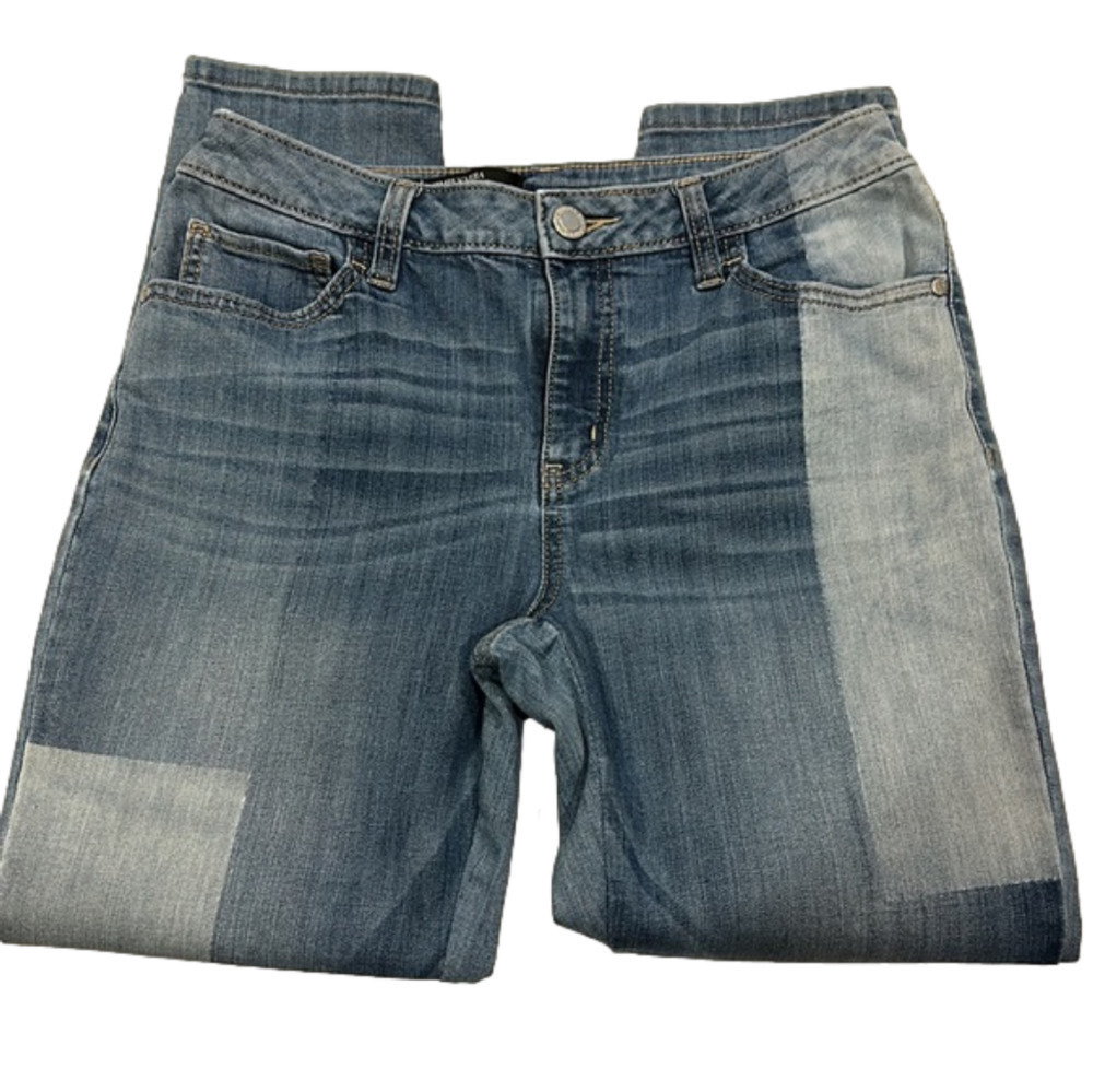 Simply Vera Vera Wang Two-Tone Blue Jeans - Picture 2 of 9